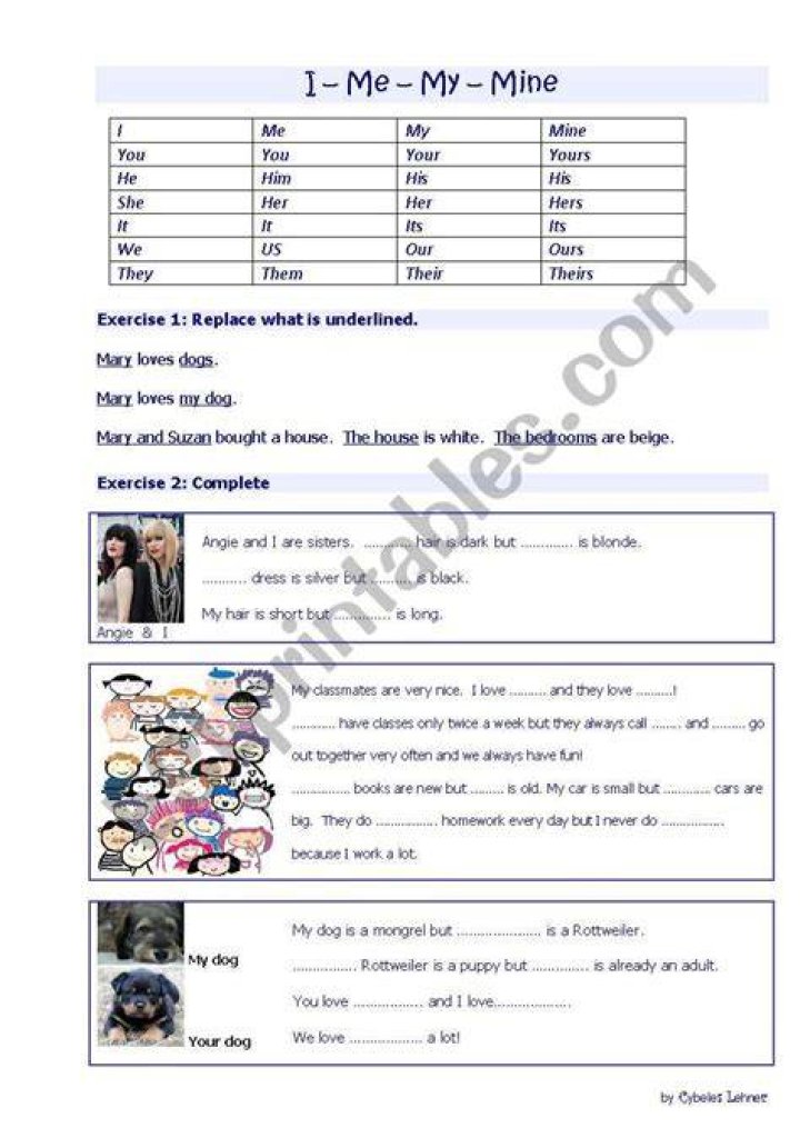 i my me mine の役割を示す図